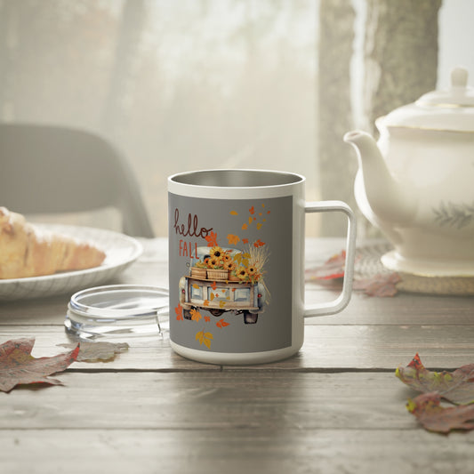 Fall Gift Mug Hello Fall Mug Fall Mug Gift Mug Fall insulated Coffee Mug 10oz