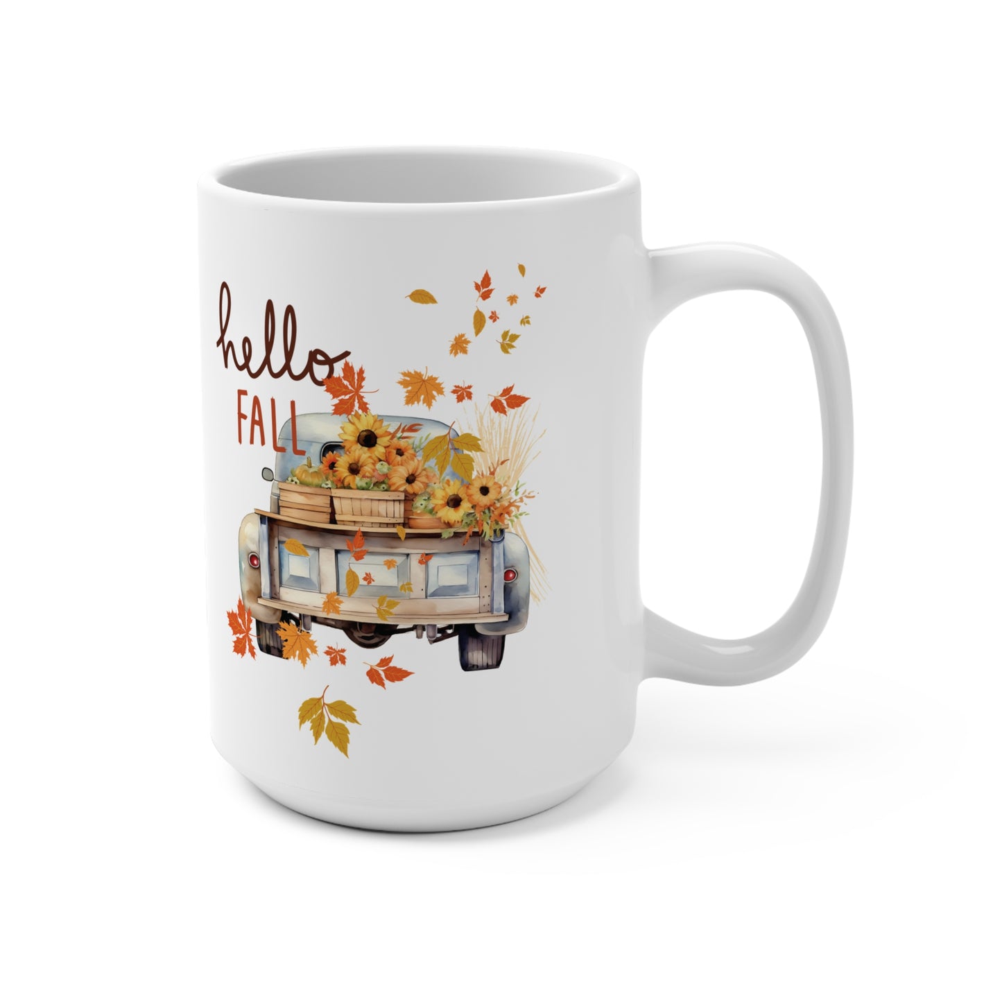 Fall Gift Mug 15oz, Hello Fall Mug, Fall Mug